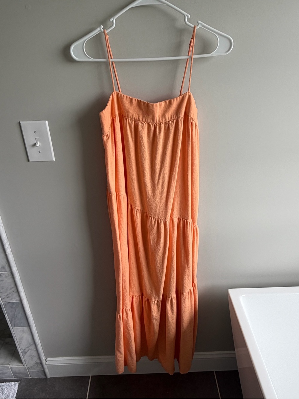 Abercrombie & Fitch Peach Orange Maxi Sundress